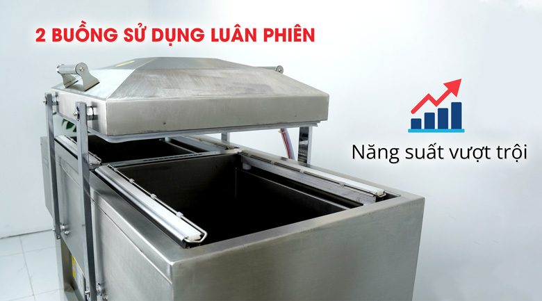 2 buồng sử dụng luân phiên cho năng suất vượt trội