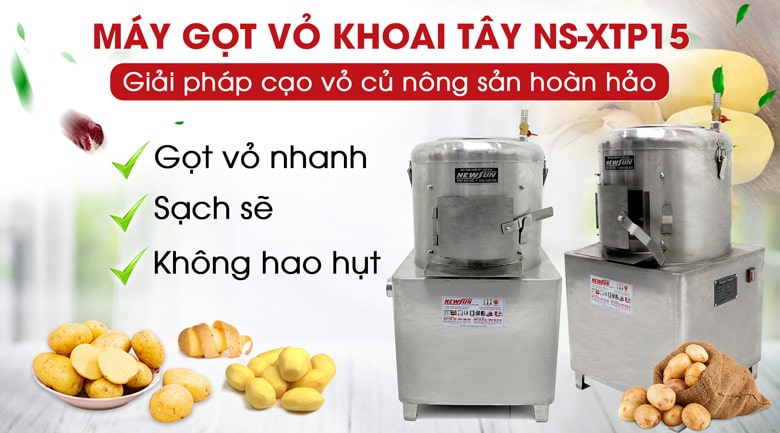 Máy cạo vỏ khoai tây NS-XTP15 Máy cạo vỏ khoai tây NS-XTP15