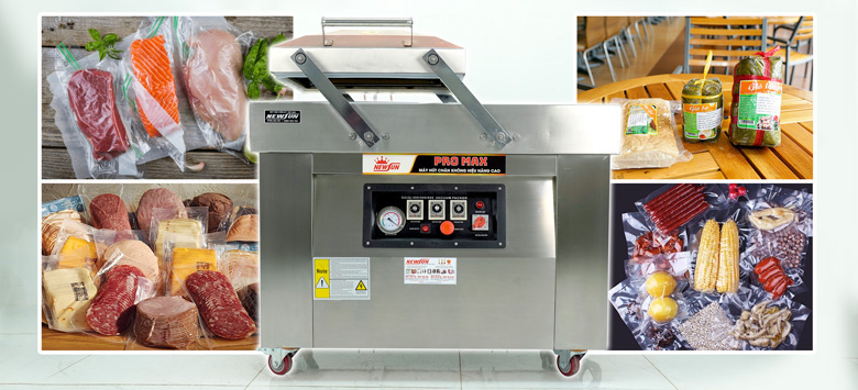 Máy ép chân không Promax DZQ400-2SB (2 buồng lõm 5cm) hút đa dạng loại sản phẩm