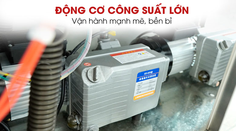 Động cơ dây đồng công suất cao nằm gọn bên trong khung máy