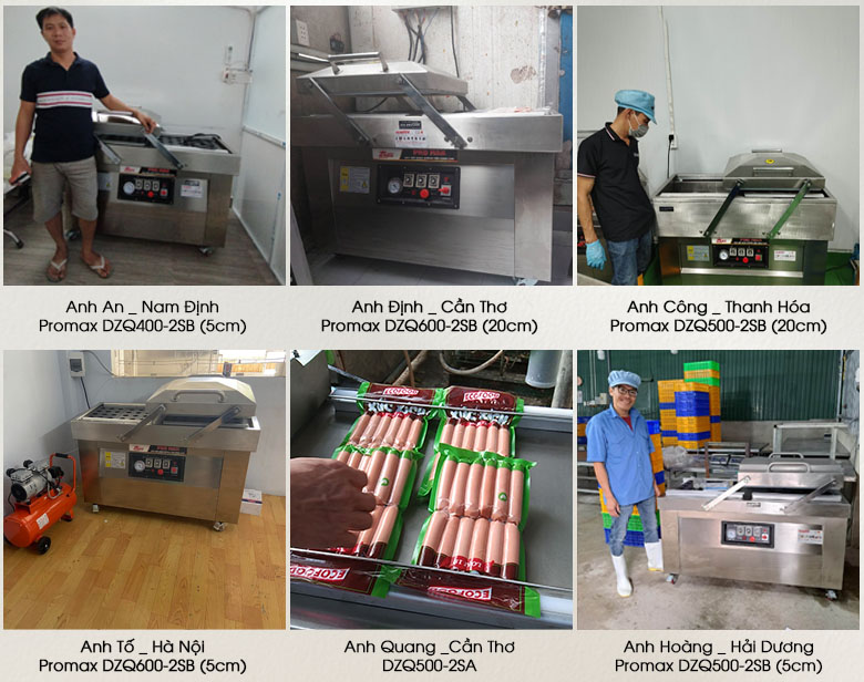 Khách hàng sử dụng máy ép chân không 2 buồng lõm Promax NEWSUN