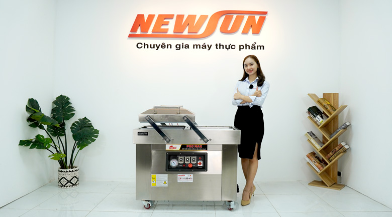 Máy hút chân không DZQ400-2SB 2 buồng lõm 5cm