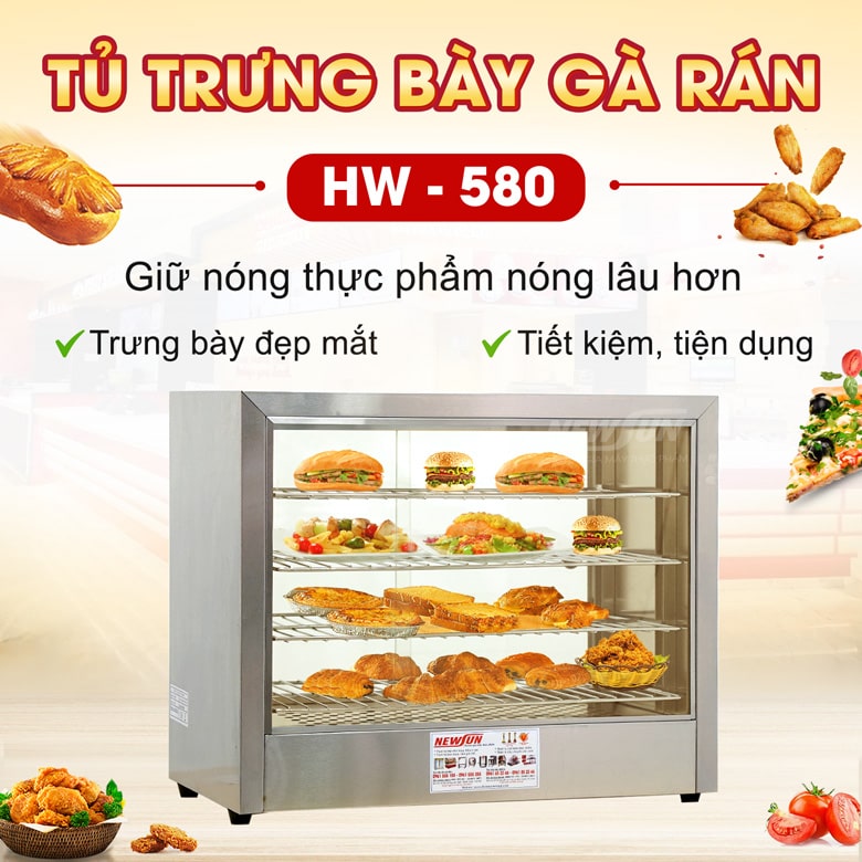 Tủ trưng bày gà rán HW-580 Tủ trưng bày gà rán HW-580