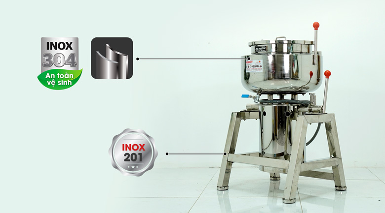 Chất liệu inox cao cấp dày dặn Chất liệu inox cao cấp dày dặn