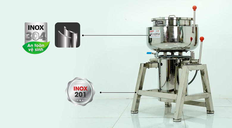 Chất liệu inox cao cấp dày dặn Chất liệu inox cao cấp dày dặn