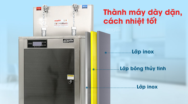 Thành máy dày dặn, cách nhiệt Thành máy dày dặn, cách nhiệt