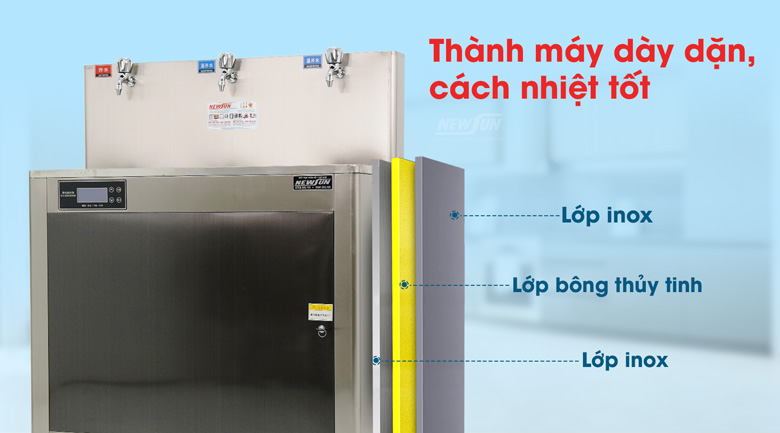 Thành máy dày dặn, cách nhiệt Thành máy dày dặn, cách nhiệt