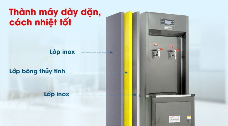 Thành máy dày dặn, cách nhiệt Thành máy dày dặn, cách nhiệt