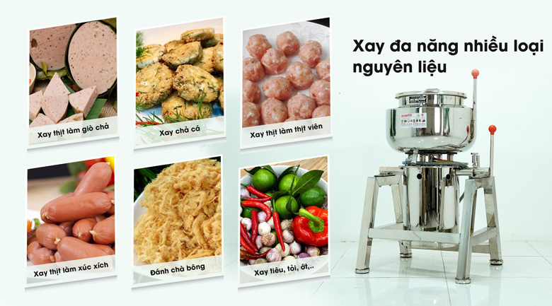 Xay đa dạng loại nguyên liệu Xay đa dạng loại nguyên liệu