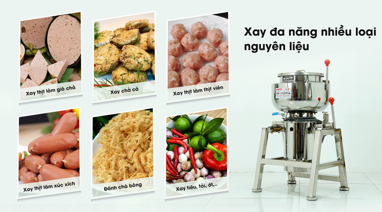 Xay đa dạng loại nguyên liệu