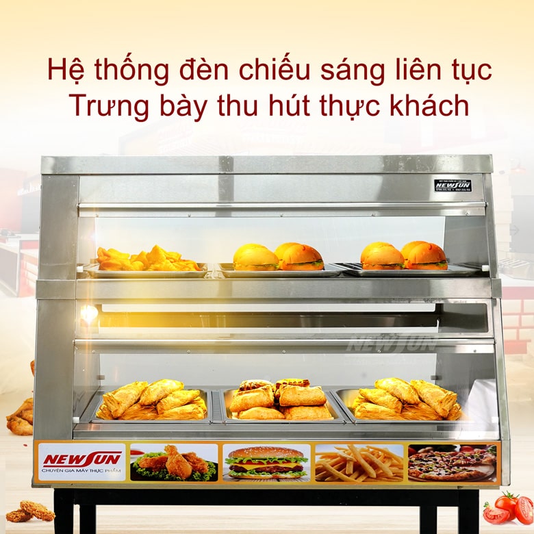 Hệ thống đèn chiếu sáng cho món ăn thêm “ngon mắt”