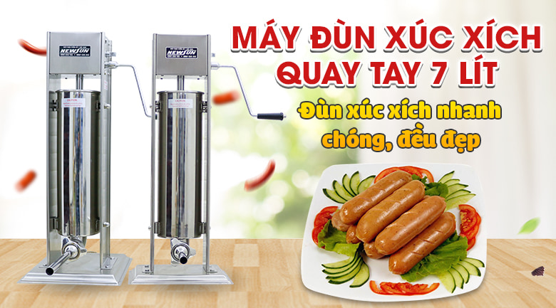 Máy đùn xúc xích quay tay 7 lít NEWSUN