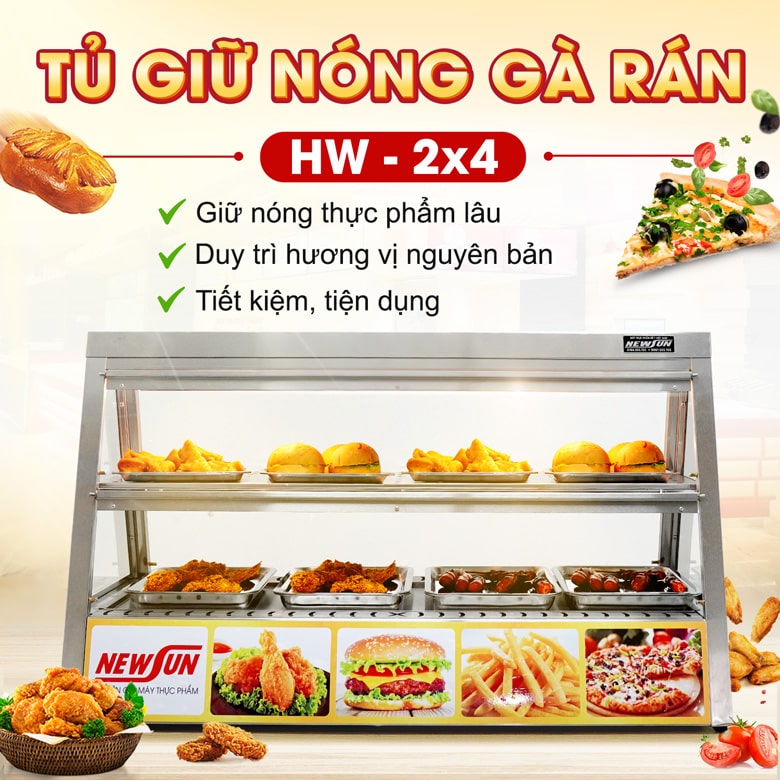 Tủ giữ nóng thực phẩm HW-2x4