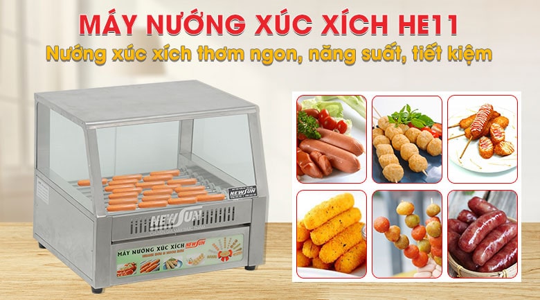 Máy nướng xúc xích 11 thanh HE11
