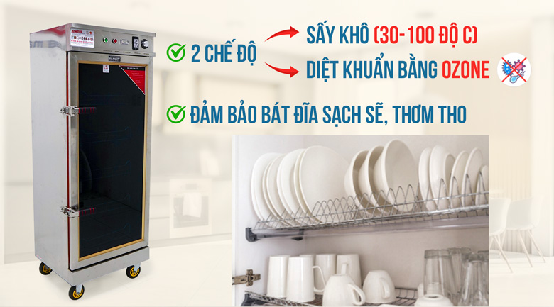 2 chức năng sấy khô và diệt khuẩn