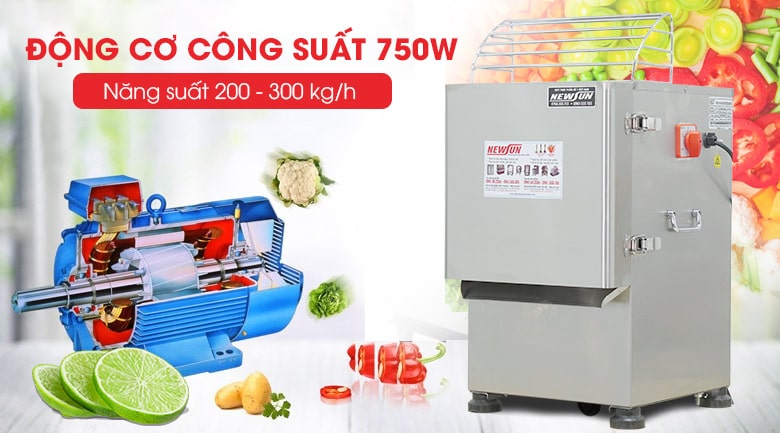 Năng suất tới 300kg/giờ nhờ động cơ công suất cao Năng suất tới 300kg/giờ nhờ động cơ công suất cao