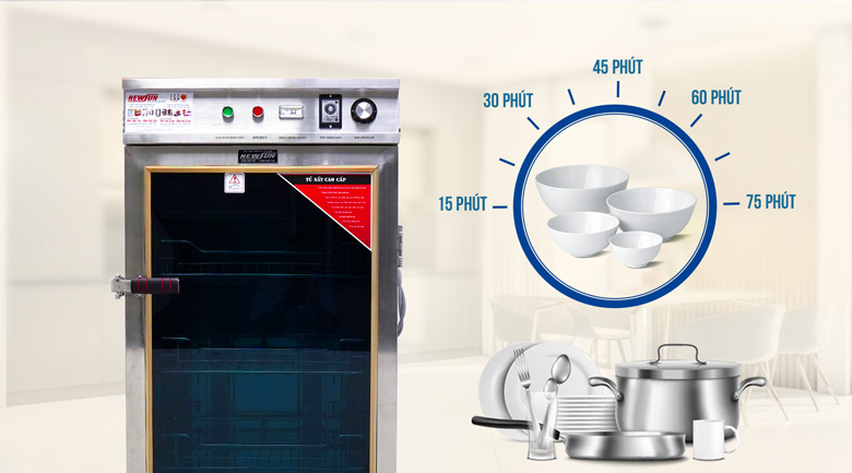 Cài đặt thời gian sấy từ 15-75 phút