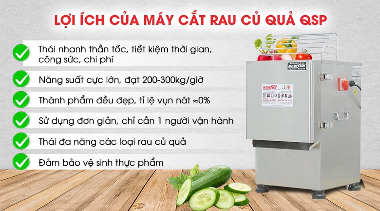 Lợi ích của máy cắt rau củ quả QSP Lợi ích của máy cắt rau củ quả QSP