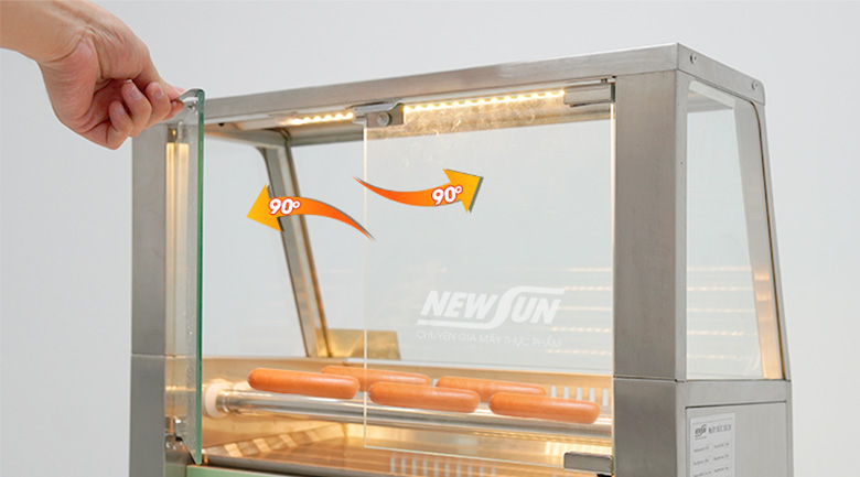 Cửa kính mở 90 độ