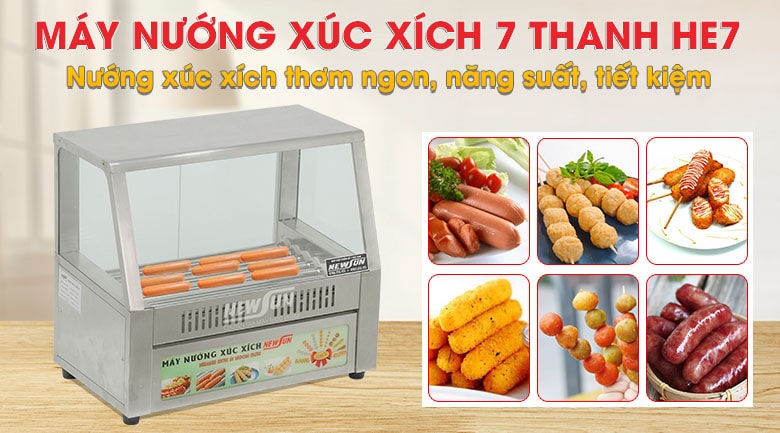 Máy nướng xúc xích 7 thanh HE7