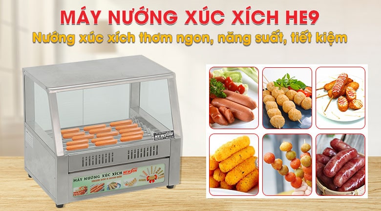 Máy nướng xúc xích 9 thanh HE9