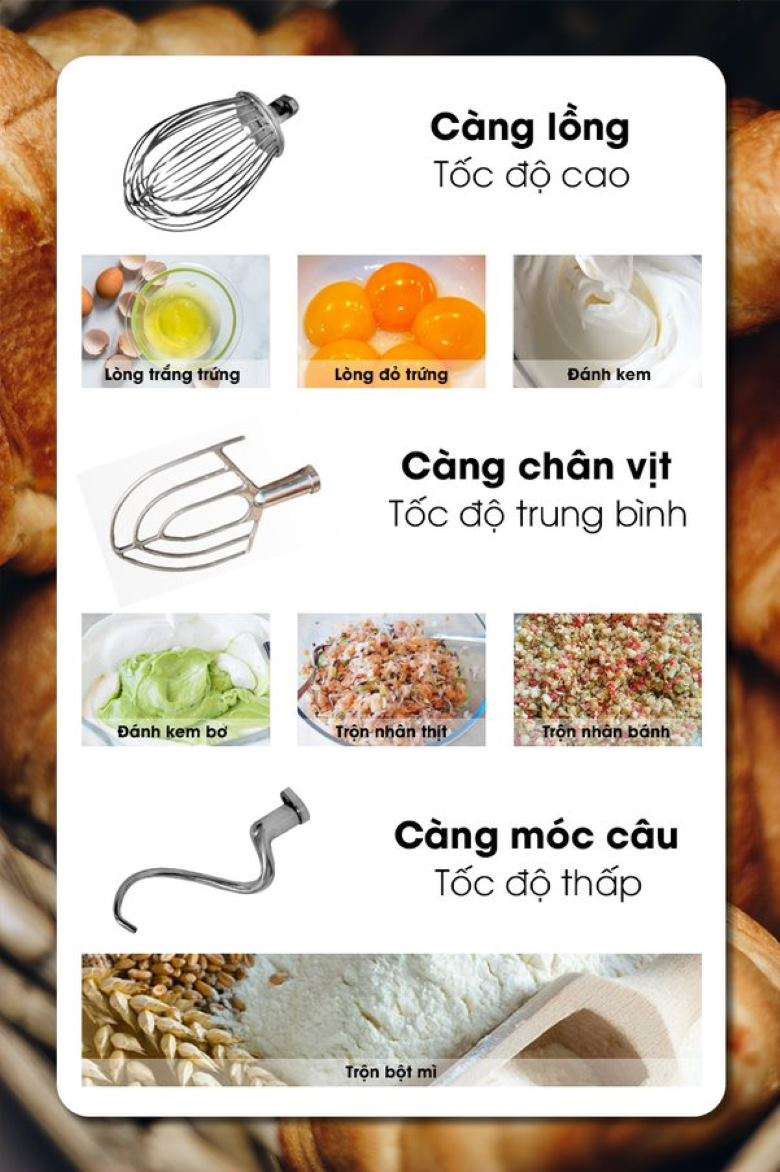 Sử dụng đa năng với bộ 3 càng đánh chuyên dụng 