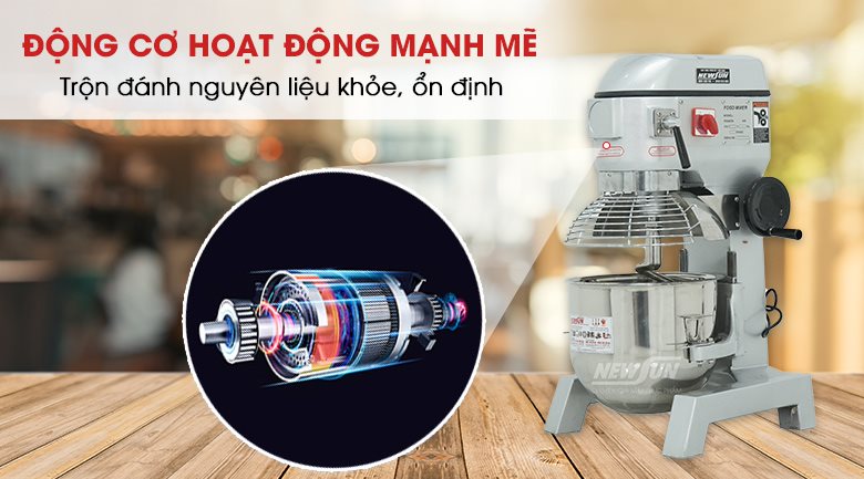 Trộn bột khỏe, ổn định với động cơ mạnh mẽ