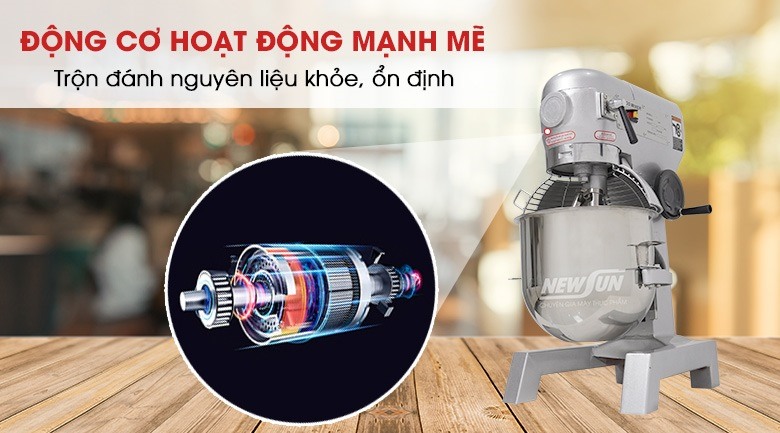 Trộn bột khỏe, ổn định với động cơ hoạt động mạnh mẽ