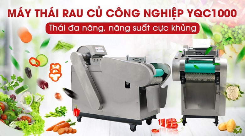 Máy thái rau củ quả công nghiệp YQC1000 Máy thái rau củ quả công nghiệp YQC1000
