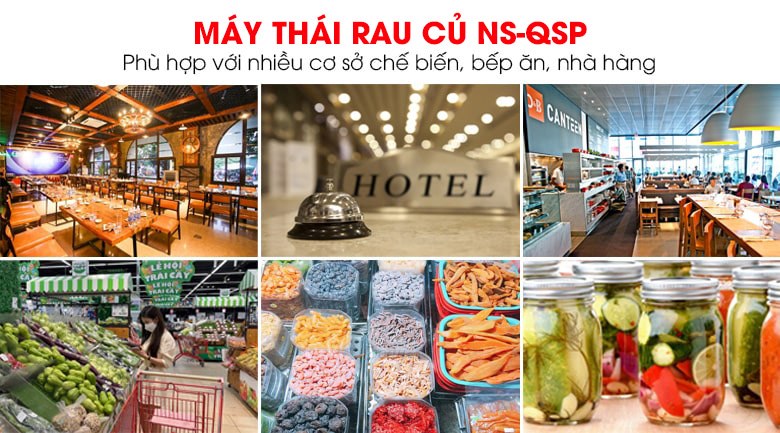 Ứng dụng của máy thái rau củ NS-QSP Ứng dụng của máy thái rau củ NS-QSP