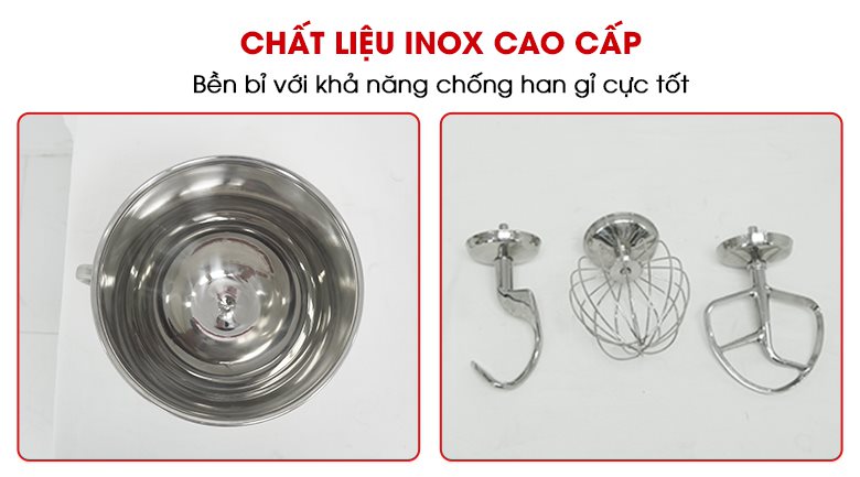 Chất liệu inox cao cấp bền đẹp, dễ vệ sinh