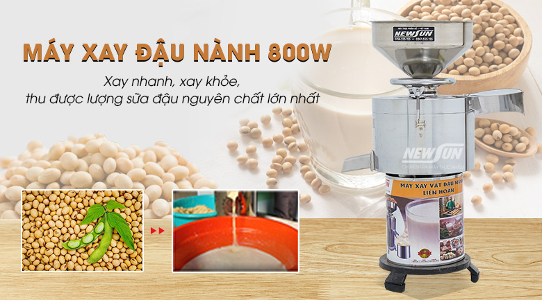 [Mẫu mới] Máy xay đậu nành 800W (55kg/giờ)
