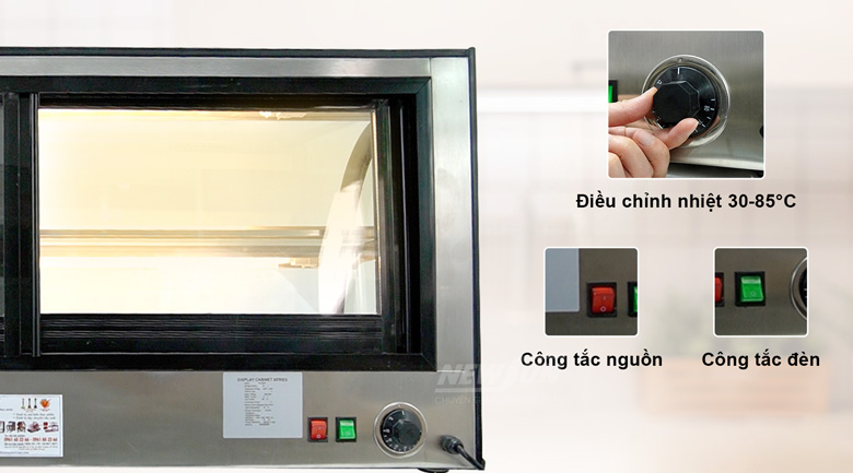 Bảng điều khiển trực quan, chỉnh nhiệt độ 30-85°C Bảng điều khiển trực quan, chỉnh nhiệt độ 30-85°C