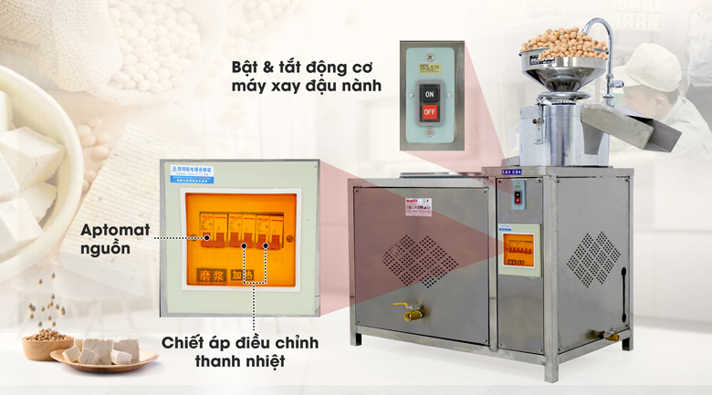 Bảng điều khiển bộ máy làm đậu phụ liên hoàn 100kg
