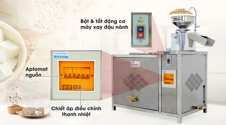 Bảng điều khiển bộ máy làm đậu phụ liên hoàn 50kg Bảng điều khiển bộ máy làm đậu phụ liên hoàn 50kg