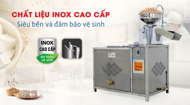 Chất liệu inox cao cấp, bền bỉ và an toàn vệ sinh