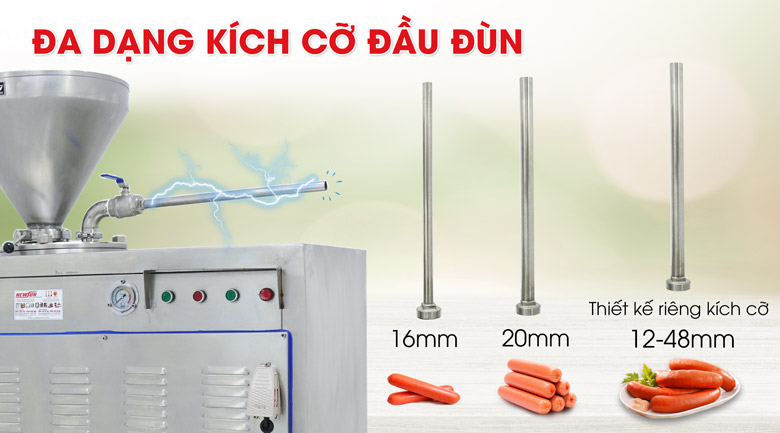 Đùn nhiều kích cỡ