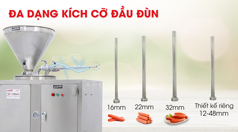 Đùn nhiều kích cỡ