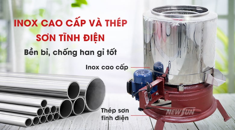 Sử dụng chất liệu inox cao cấp, bền bỉ