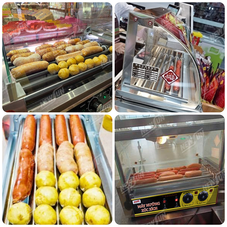 Khách hàng sử dụng máy nướng xúc xích NEWSUN
