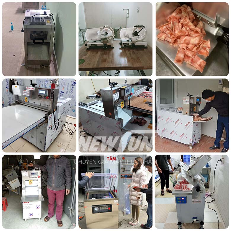 Những hình ảnh thực tế khách hàng sử dụng máy thái thịt NEWSUN Những hình ảnh thực tế khách hàng sử dụng máy thái thịt NEWSUN
