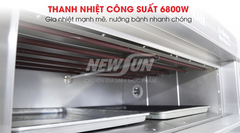 Nướng bánh nhanh chóng, tiết kiệm thời gian với thanh nhiệt công suất cao 