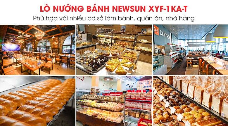 Lò nướng bánh 1 tầng 2 khay XYF-1KA-T phù hợp với nhiều cơ sở làm bánh, quán ăn, nhà hàng