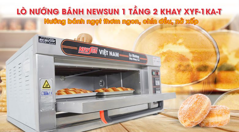 Lò nướng bánh NEWSUN 1 tầng 2 khay XYF-1KA-T (Điều khiển cơ)