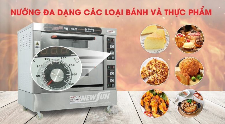 Dải nhiệt rộng, nướng đa dạng các loại thực phẩm