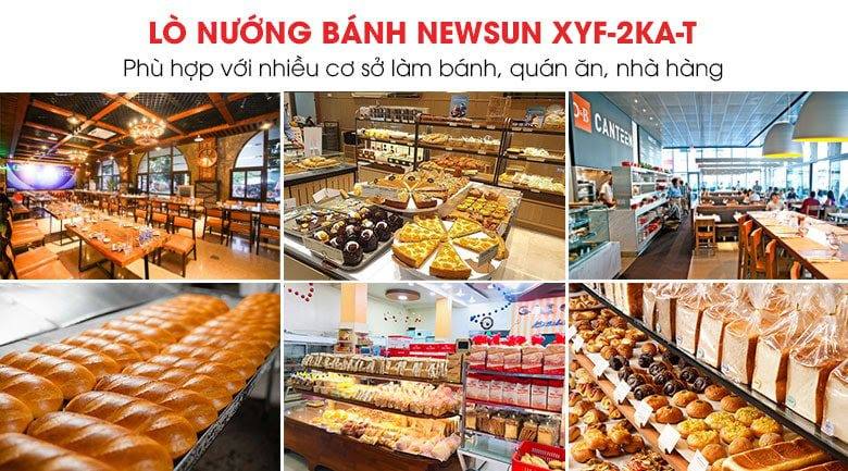 Lò nướng bánh 2 tầng 4 khay XYF-2KA-T phù hợp với nhiều cơ sở làm bánh, quán ăn, nhà hàng 