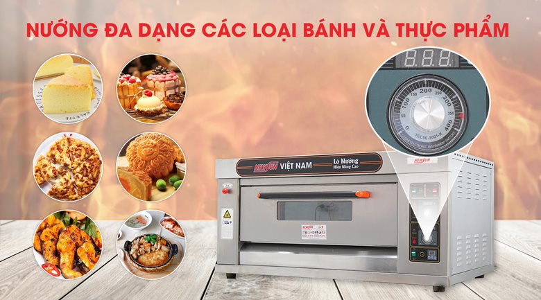 Dải nhiệt rộng, nướng đa dạng các loại thực phẩm