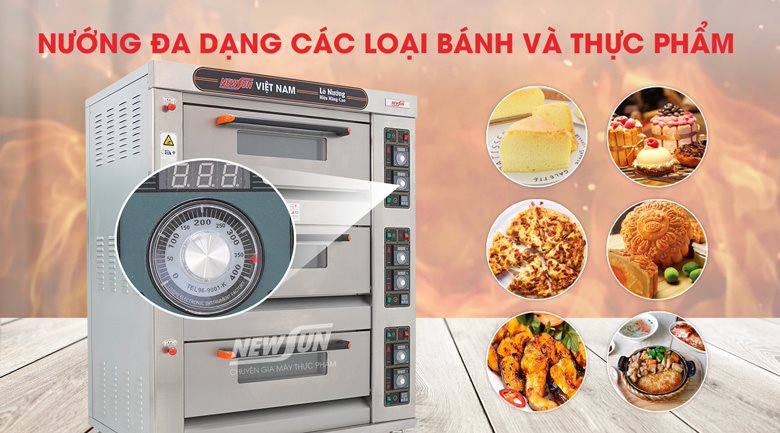 Dải nhiệt rộng, nướng đa dạng các loại thực phẩm
