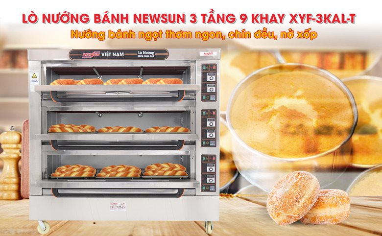 Lò nướng bánh NEWSUN 3 tầng 9 khay XYF-3KAL-T (Điều khiển cơ)