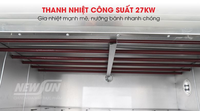 Nướng bánh nhanh chóng, tiết kiệm thời gian với thanh nhiệt công suất cao 